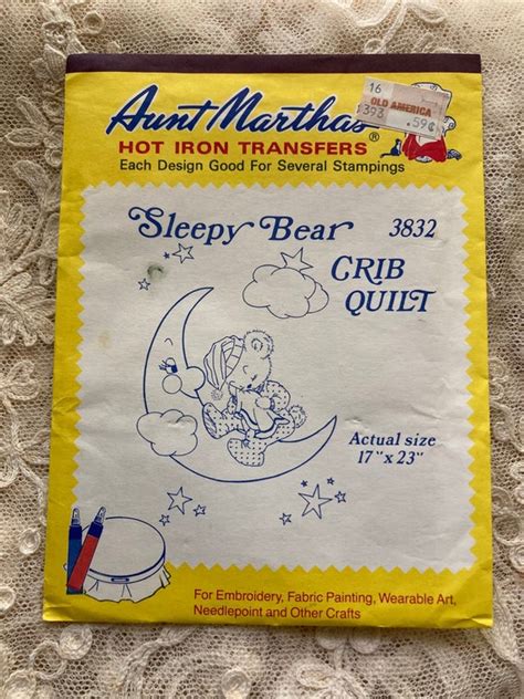 Aunt Martha S Hot Iron Transfers Pattern In Sleepy Etsy