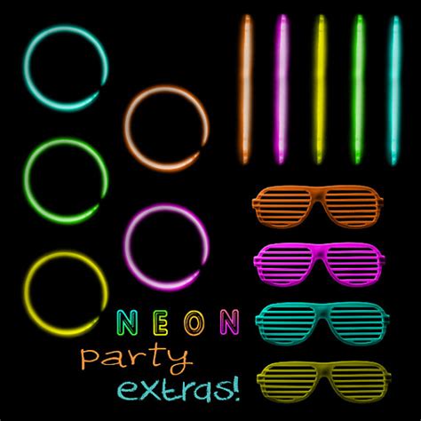 Light Up Your Designs With Glow Party Cliparts