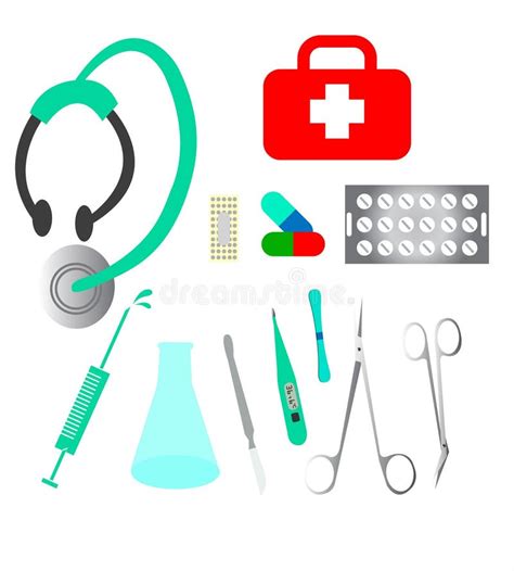 Medical Doctor Equipment Set Stock Vector Illustration Of Care Sign
