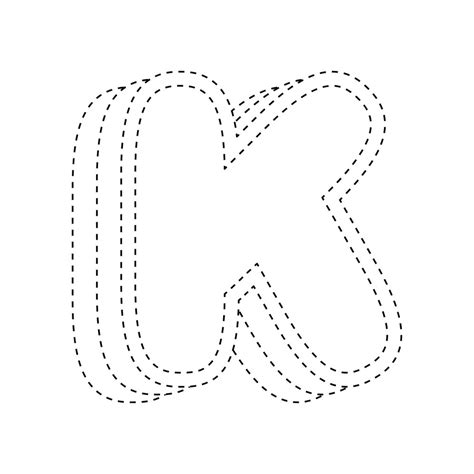 Premium Vector Letter K Tracing Worksheet For Kids