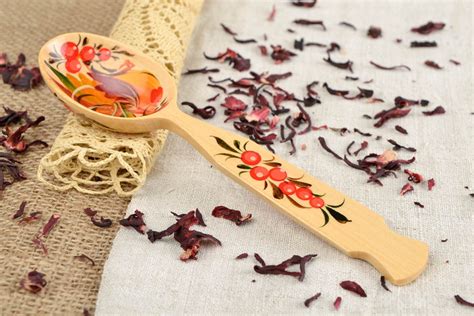 Купить Расписная посуда ручной работы аксессуар для кухни деревянная ...