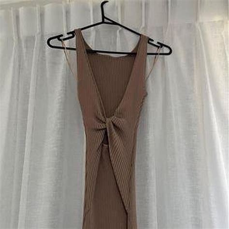First Muse Dress Nude Size Reversible Depop