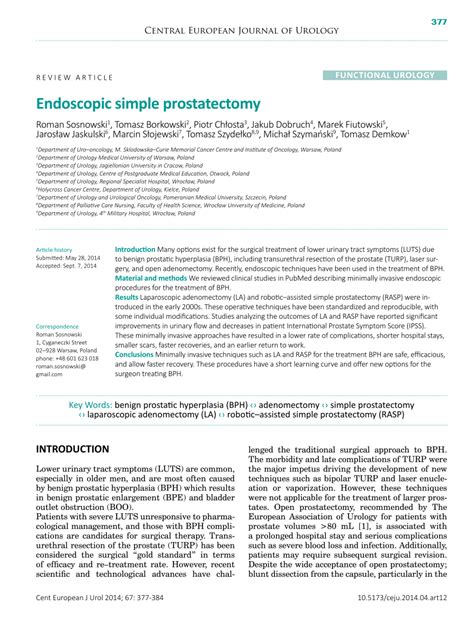 endoscopic simple prostatectomy