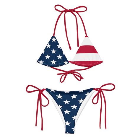 American Flag Bikini Etsy