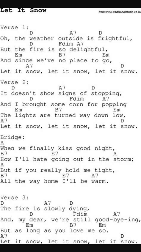 Let It Snow Chords Guitar