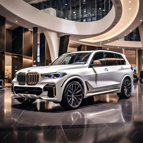 Premium AI Image | A luxury BMW car is on display at the exhibition