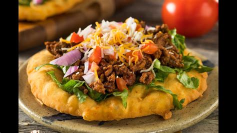 Navajo Tacos Piled High With Hearty Chili And Toppings Chili Chili