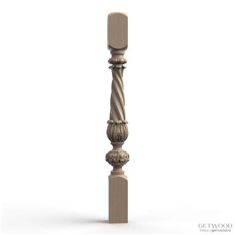 Резной столб для лестницы st-Toronto из дерева за 17 010 руб - Get-Wood.ru