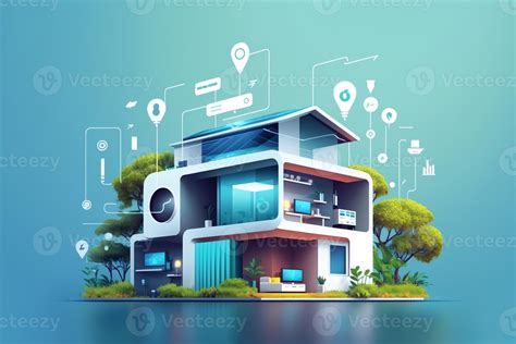 Modern Smart Home Systems Of Smart Building The Smart Home Is