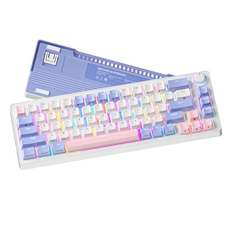 Zifriend Za Hot Swappable Rgb Mechanical Keyboard Purple Pink Tnt Custom Linear Switch