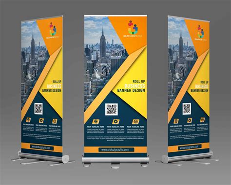 Corporate Roll Up Banner Design Free Template – GraphicsFamily 