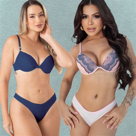 Kit Conjunto Lingerie B Sica Lingerie Barata Lingerie De F Brica Cores Variadas Shopee Brasil