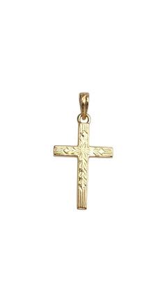 14k Yellow Gold Cross Pendant Necklace 19832 For Sale At 1stdibs