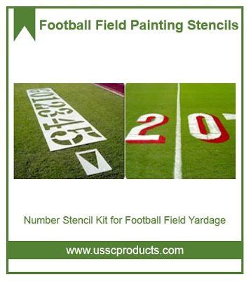 Football Field Number Stencils