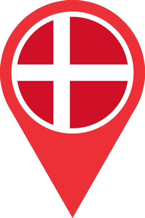 Denmark Flag Pin Map Location Png 22120429 Png