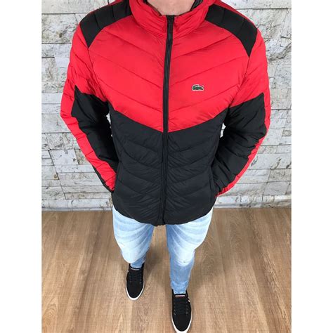Jaqueta Da Lacoste Masculina - Jaqueta Acolchoada Masculina Lacoste Live Vermelha faixa Vermelha 2022 ...