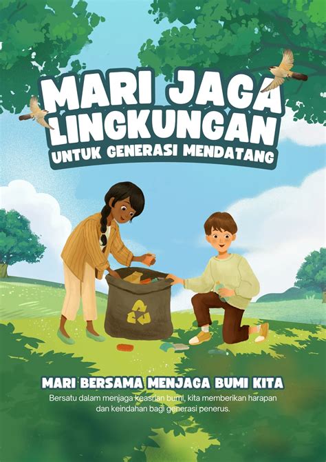 contoh poster kebersihan lingkungan spentriba