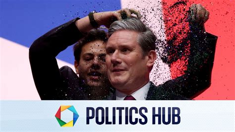 Politics Latest Keir Starmer Covered In Glitter By Protester As Conference Speech Gets Off To