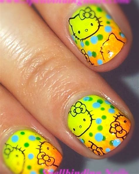 Cool Bright Hello Kitty Nail Art Design Hello Kitty Nails Hello