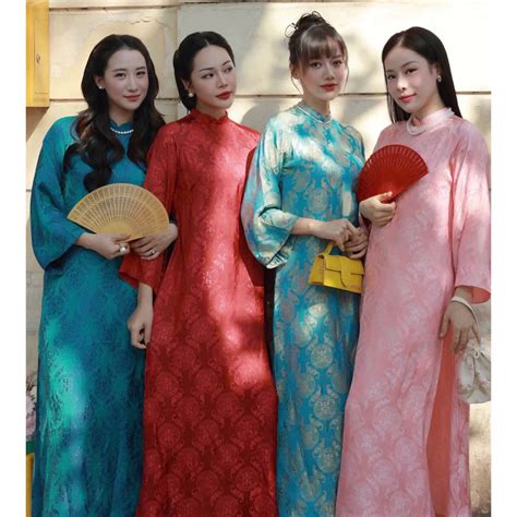 Áo dài gấm thọ đủ màu siêu HOT tết nhà PHAN THẢO Shopee Việt Nam