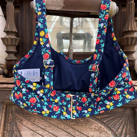 Lands End Floral Bikini Top D Great Colors Gem