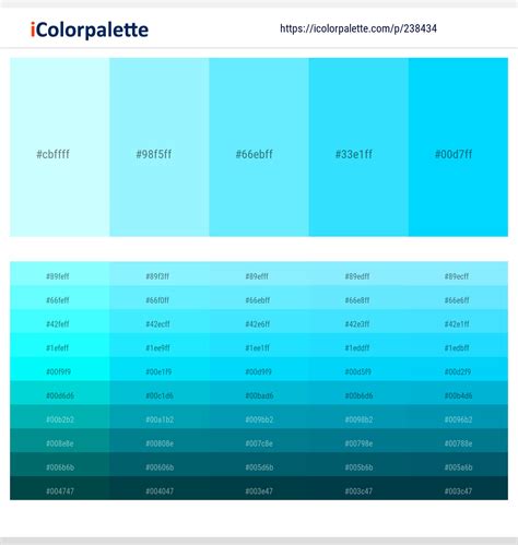 17 Latest Color Schemes With Light Sky Blue And Aqua Color Tone