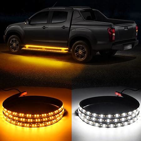 Amazon Opl Pcs Truck Led Running Board Lights Sequential Amber