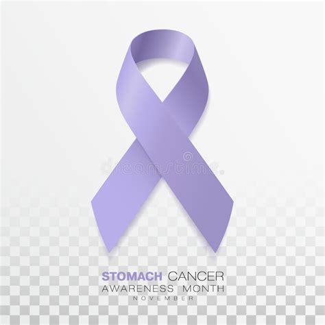 Stomach Cancer Awareness Month Periwinkle Color Ribbon Isolated On