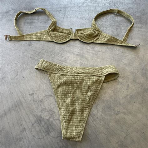 ON HOLD DO NOT BUY Green Bikini With High Waisted Depop