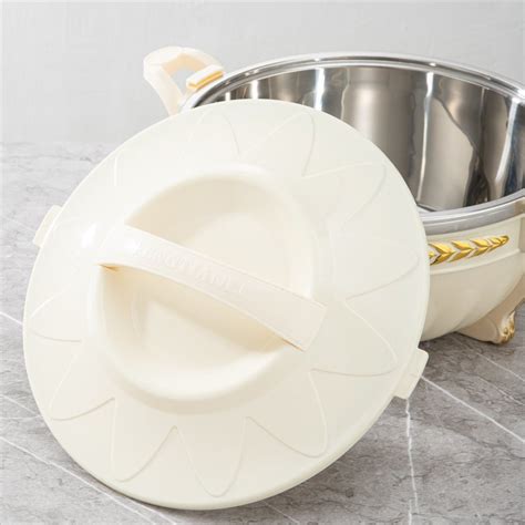 African Stainless Steel Heating Food Hot Pot Heater Container With Portable Handle Keep Warm