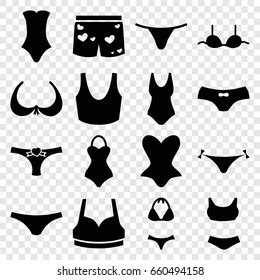 Lingerie Icons Set Set Lingerie Stock Vector Royalty Free Shutterstock