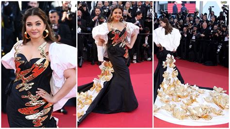 Aishwarya Rai Bachchan Dazzles At Cannes Red Carpet In Falguni