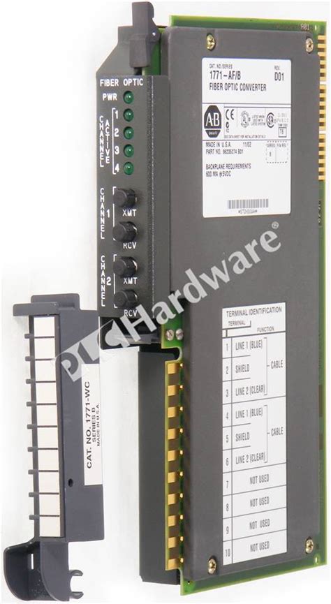 PLC Hardware: Allen-Bradley 1771-AF Fiber-Optic Converter Module