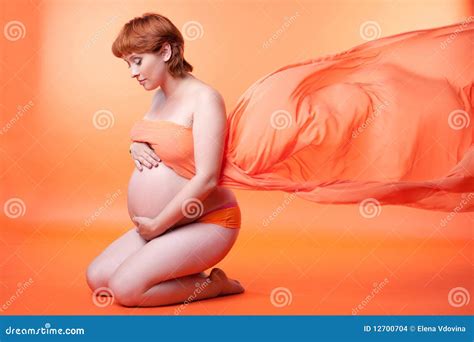 Pregnant Naked Woman Belly Pregnancy Body Beauty Stock Photography CartoonDealer
