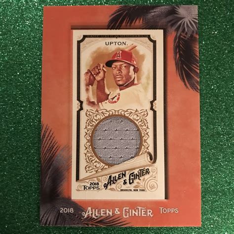 Topps Allen Ginter S Mini Framed Relics Justin Upton Mfr Ju Ebay