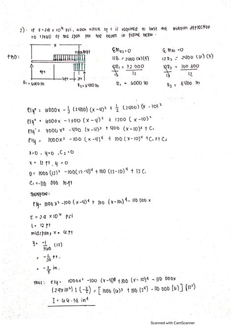 Solution Solution Beam Deflection By Double Integration Method