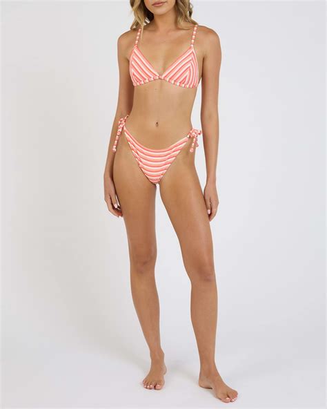 Shop Roxy Party Wave 2 Fixed Triangle Bikini Top In Dubarry Fast Shipping Easy Returns