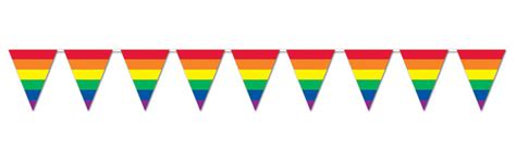 Gay Pride Rainbow Pennant Flags Adult Theme Party Decorations