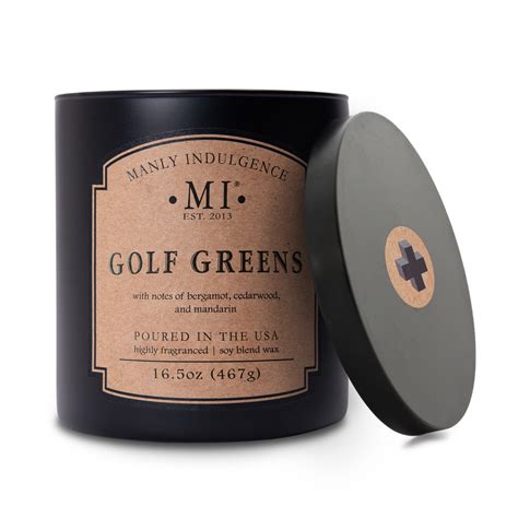 Manly Indulgence Golf Greens, Classic+, 2-Wick, 16.5 oz, 60h Burn