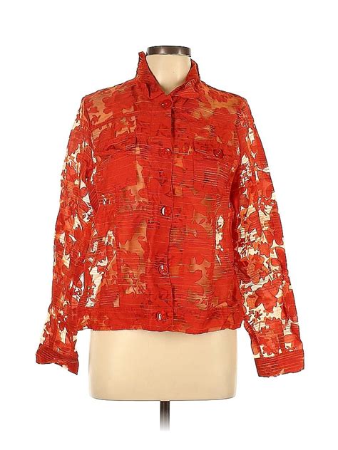 Peck And Peck Red Long Sleeve Blouse Size L 71 Off Thredup