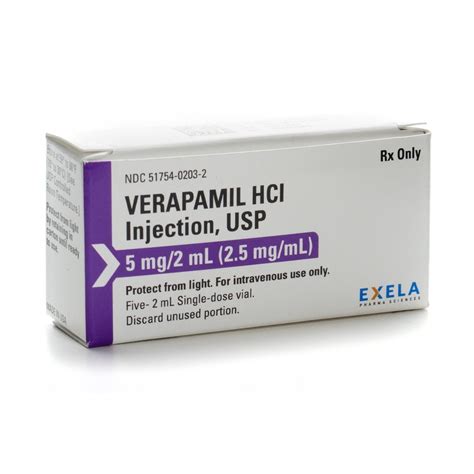 Verapamil HCl 2 5mg ML SDV 2mL Vial 5 Vials Tray McGuff