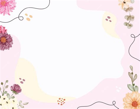 Premium Vector Hand Drawn Abstract Flower Doodle Background