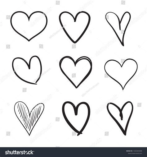 Grunge Heart Outline