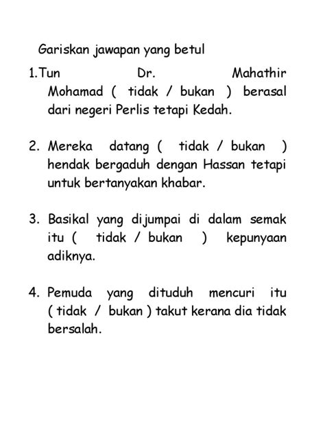 Latihan Kata Nafi Tahun 3 Tahun 3 Bahasa Melayu Kata Nafi Youtube