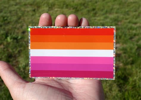 Lesbian Pride Flag Sticker Etsy