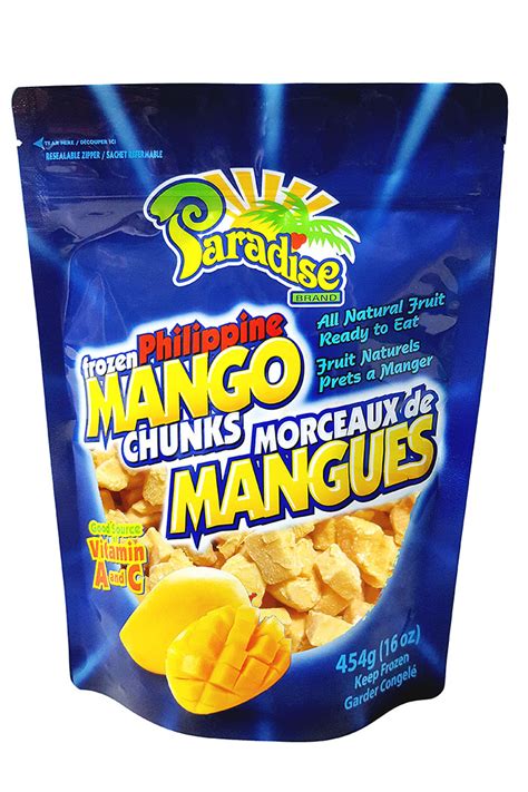 Paradise Brand IQF Mango Chunks 454g Profoodcorp