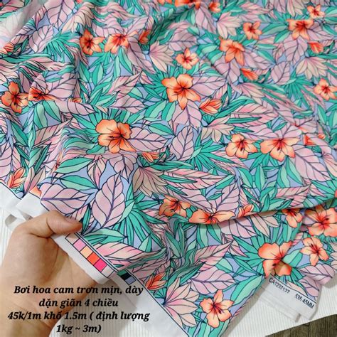 Vải bơi vải bikini thun lạnh thun bơi co giãn c may đồ bơi bikini đồ tập váy áo Tiệm