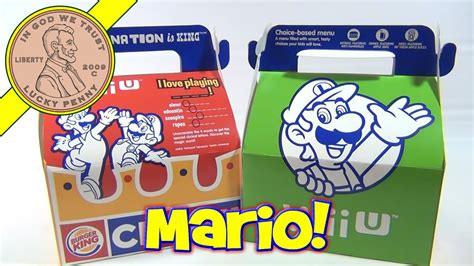 Wii U Super Mario Brothers Burger King 2012 Crown Toys Kids Meal