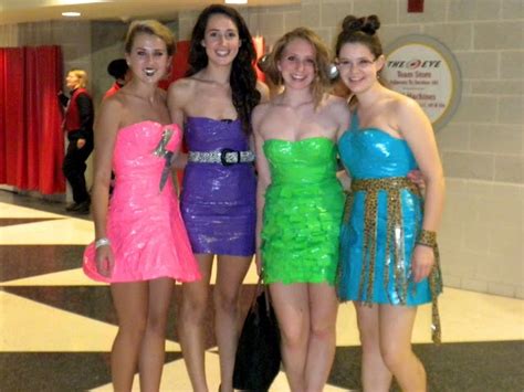 strapless duct tape dress