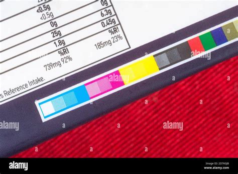 Colour Registration Strip On Asda Food Packaging For Cmyk Process
